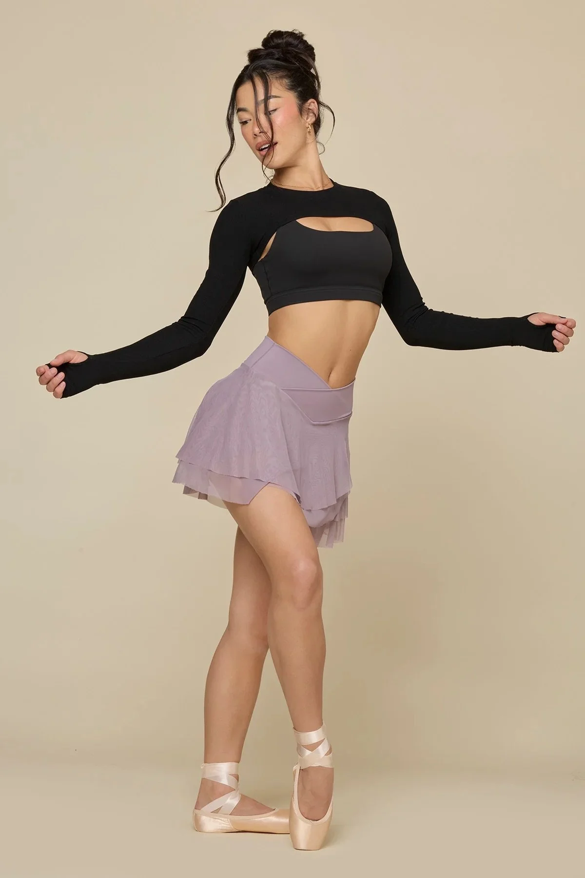 New POPFLEX Crisscross Hourglass Juliet Ballet Skort